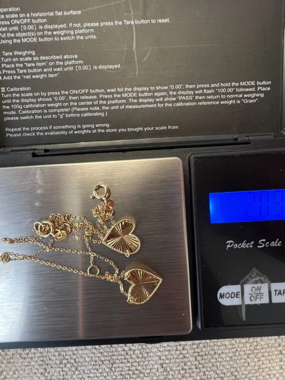10K Yellow Gold Heart Pendant Necklace 18” & bracelet 7